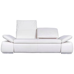 Koinor Evento Designer Leather Sofa White Two-Seat