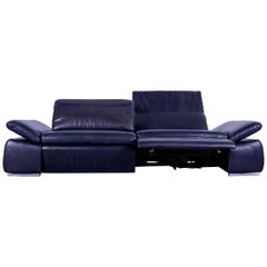 Koinor Evento Leather Sofa Black Couch Recliner Function