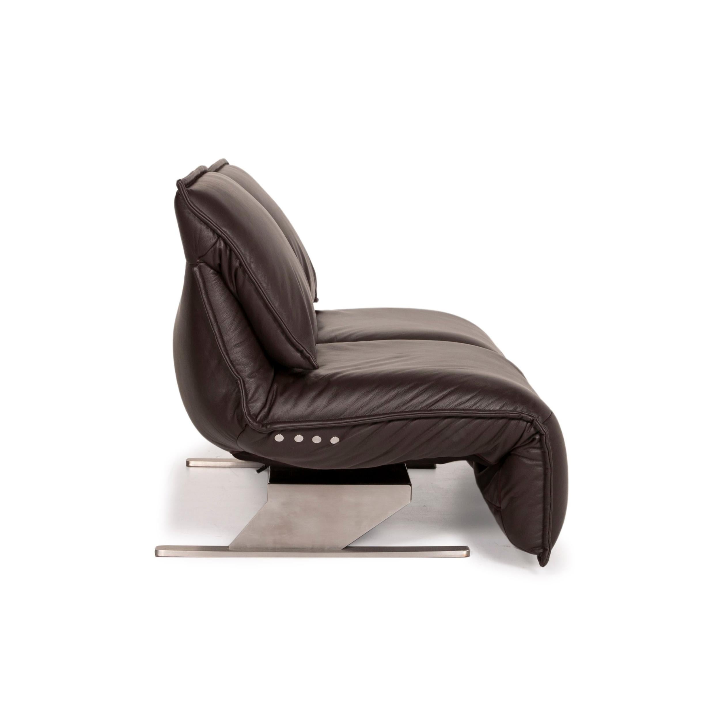 Koinor Evia Leather Sofa Brown Dark Brown Two-Seater Relax Function Function 4