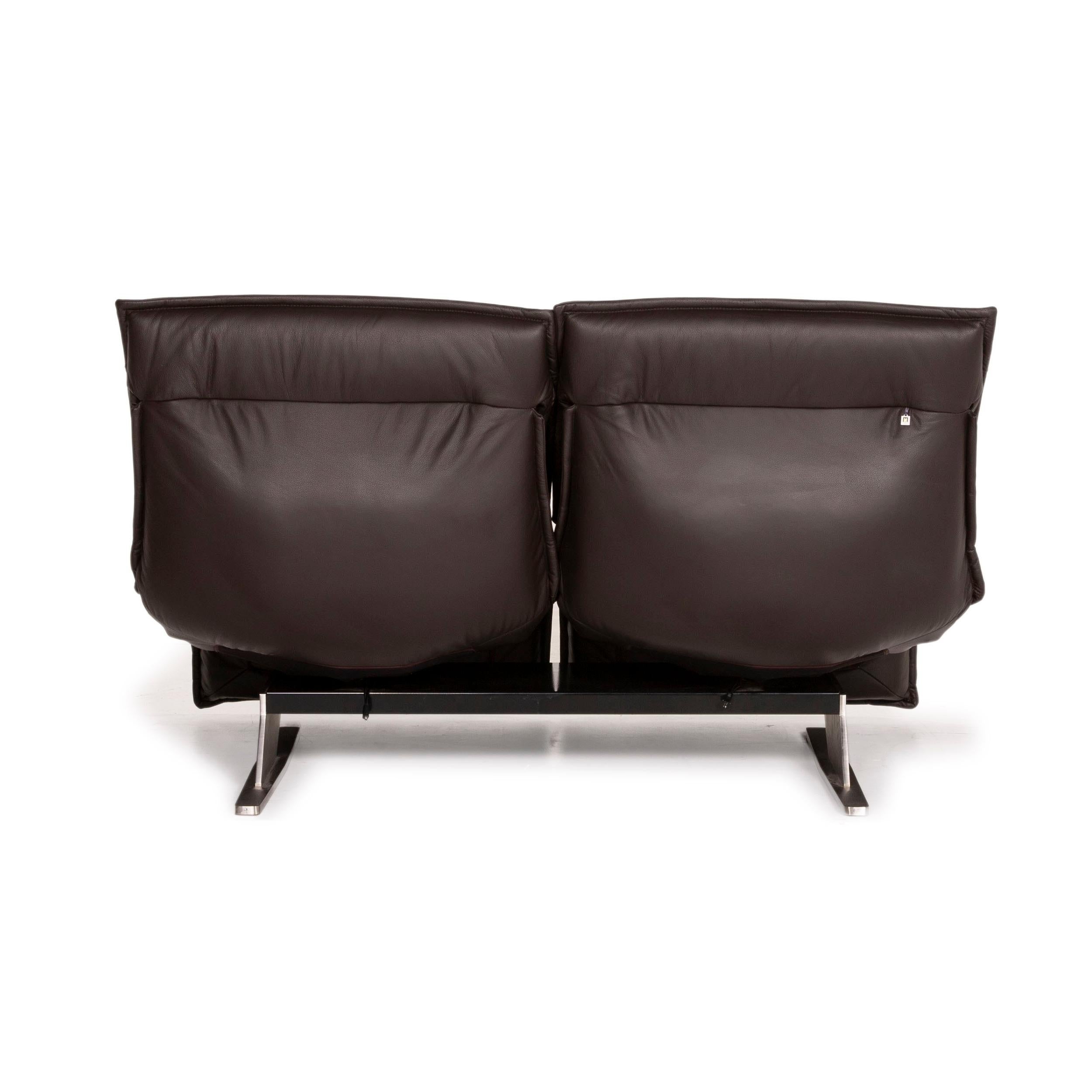 Koinor Evia Leather Sofa Brown Dark Brown Two-Seater Relax Function Function 5