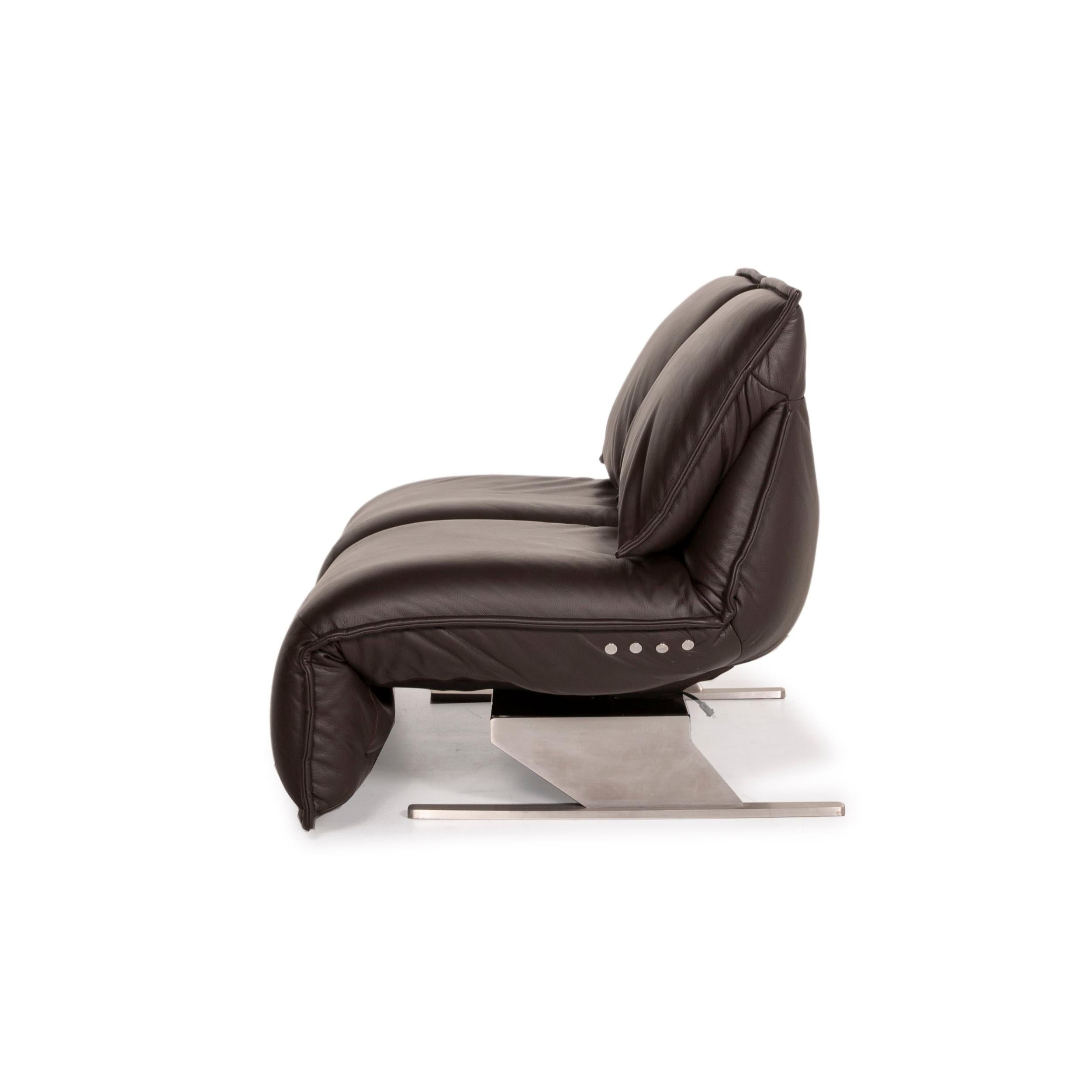 Koinor Evia Leather Sofa Brown Dark Brown Two-Seater Relax Function Function 6