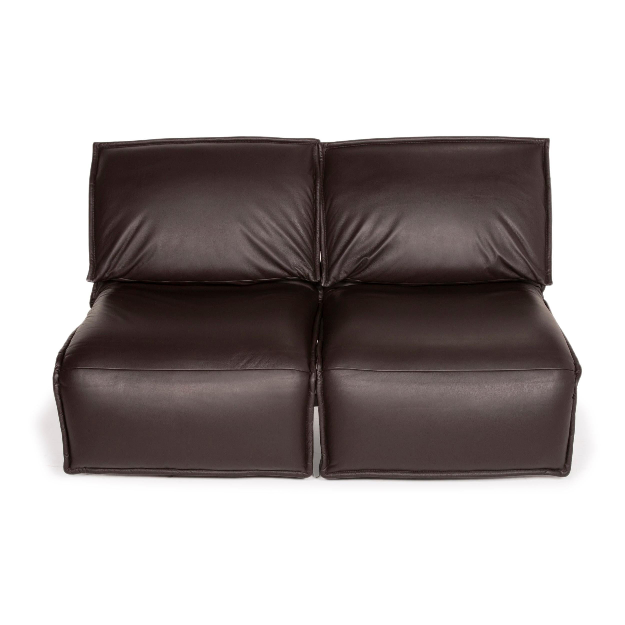Koinor Evia Leather Sofa Brown Dark Brown Two-Seater Relax Function Function 3