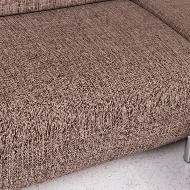 Koinor Fabric Corner Sofa Brown Sofa Function Couch For Sale at 1stDibs