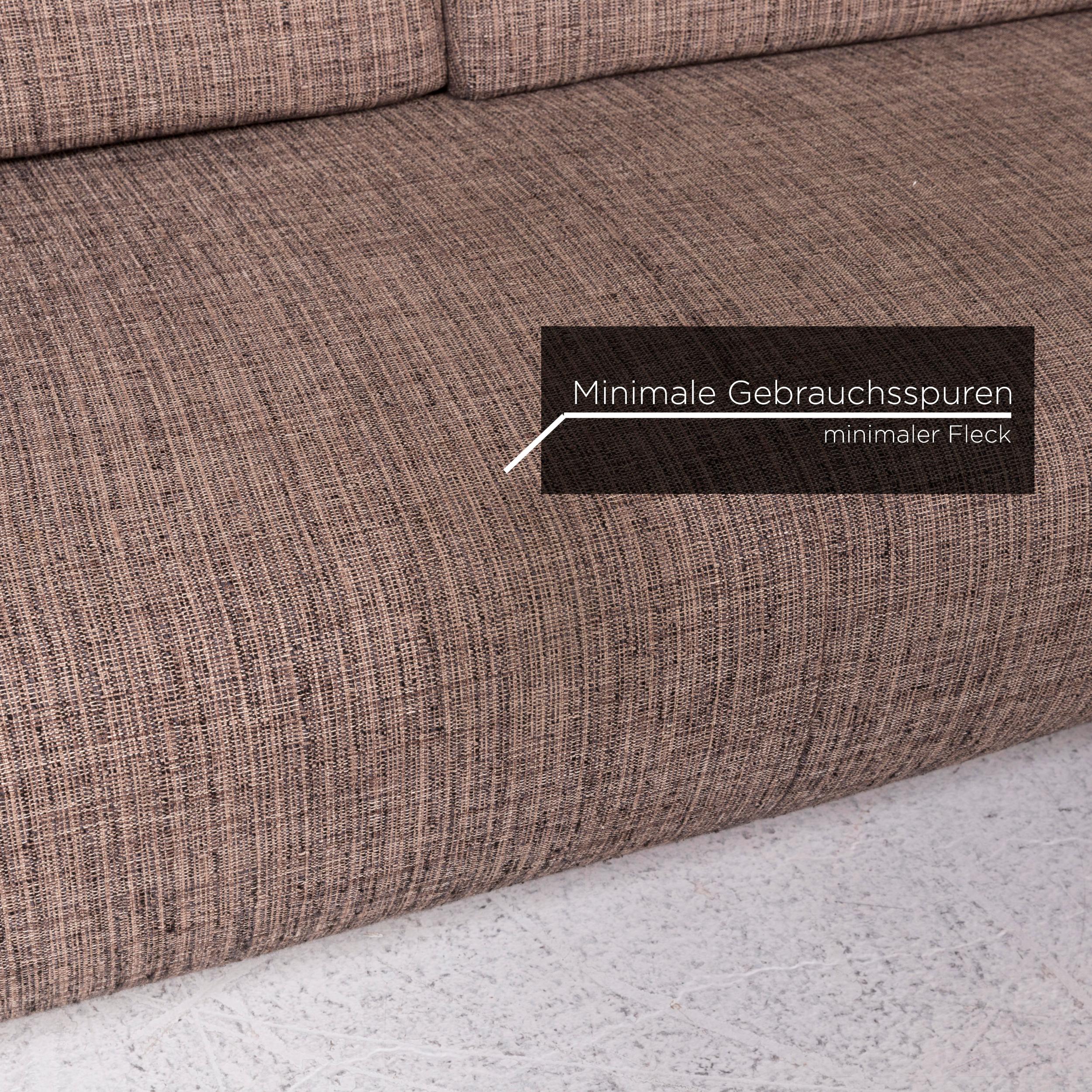 Koinor Fabric Corner Sofa Brown Sofa Function Couch In Good Condition For Sale In Cologne, DE