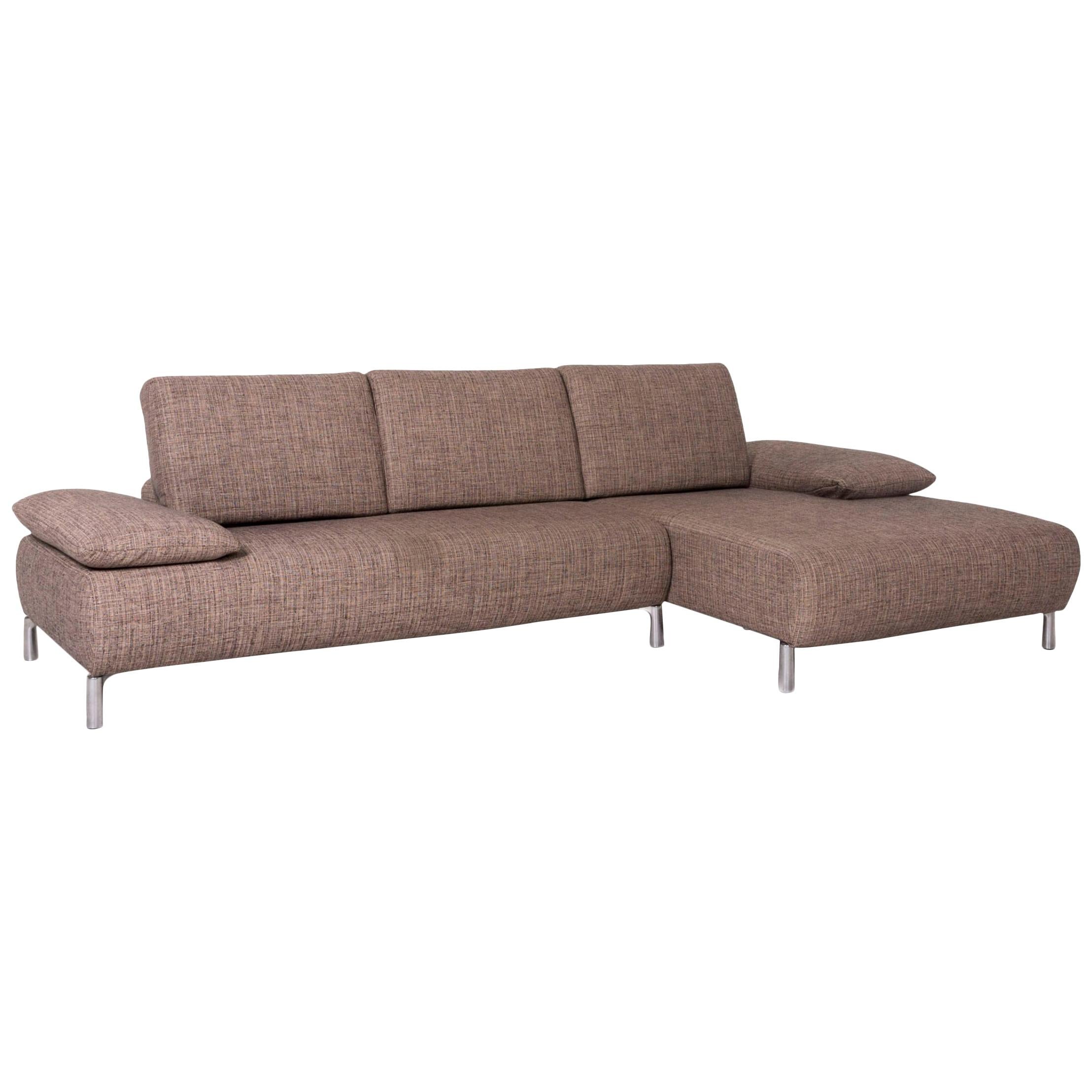 Koinor Fabric Corner Sofa Brown Sofa Function Couch For Sale at 1stDibs