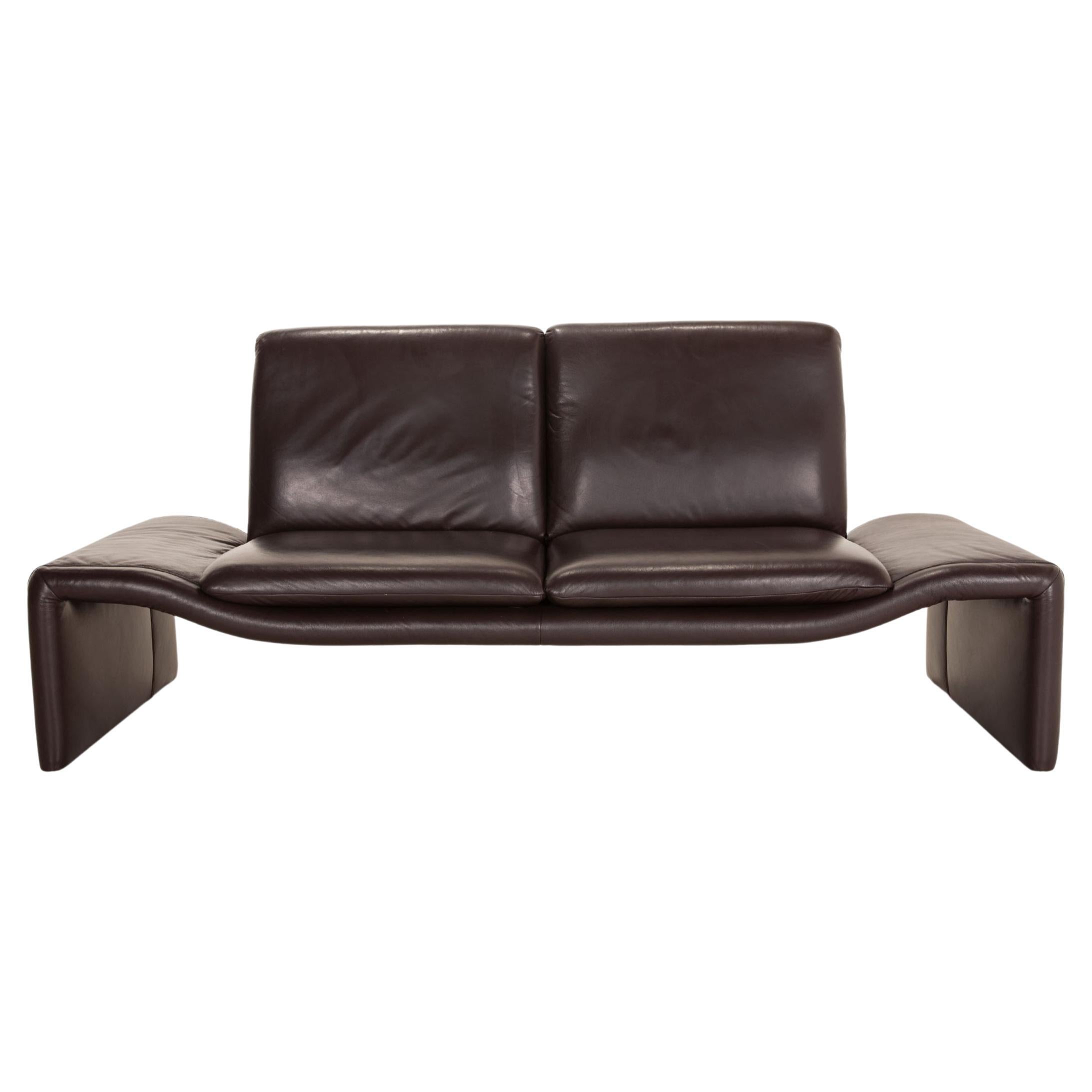 Bretz Velvet Fabric Sofa Brown TwoSeat Couch at 1stDibs