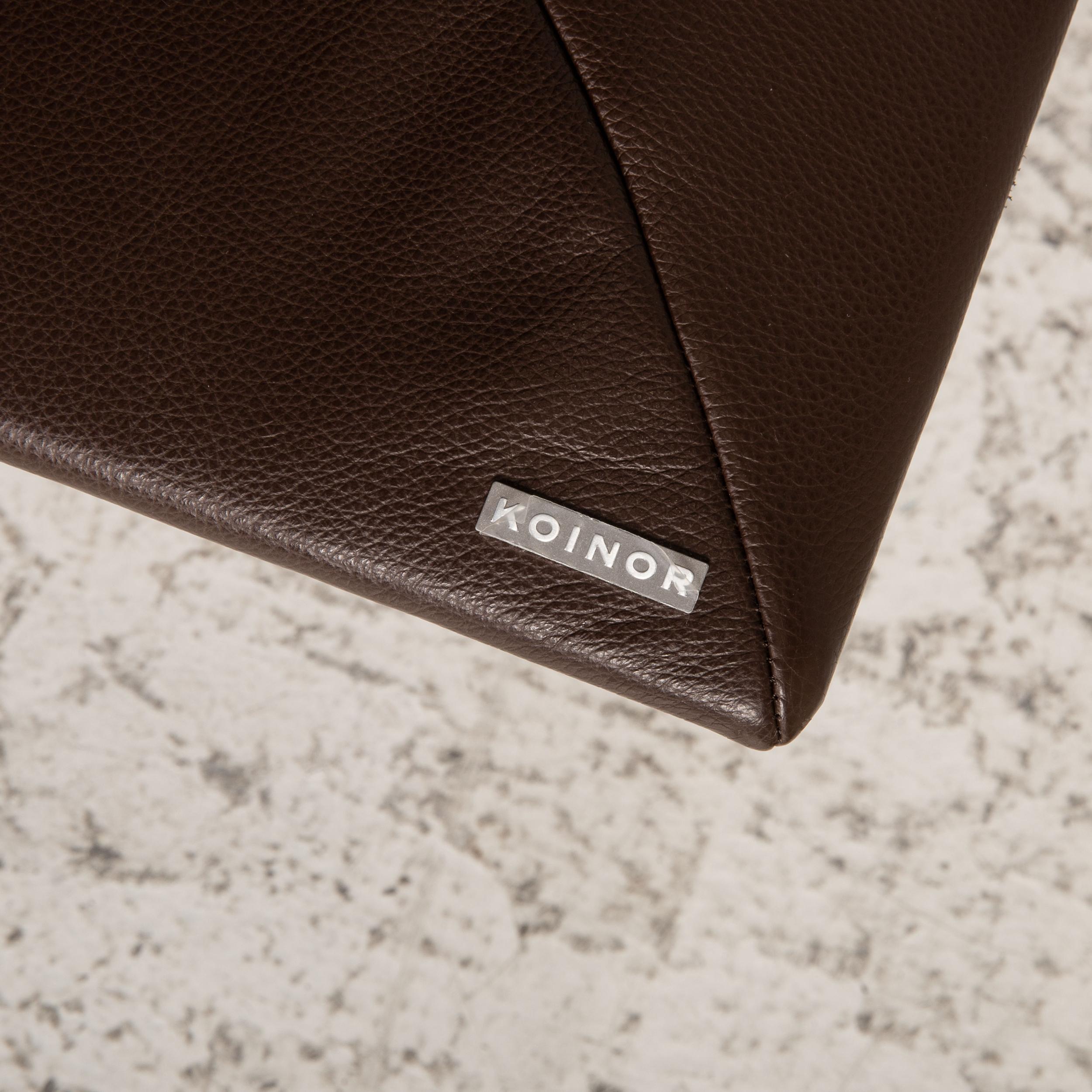 Cuir Koinor Francis - Canapé en cuir marron à trois emplacements pour canapés en vente