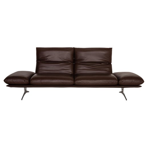 Koinor Monroe Leather Sofa Gray Three-Seater Couch Function For Sale at  1stDibs