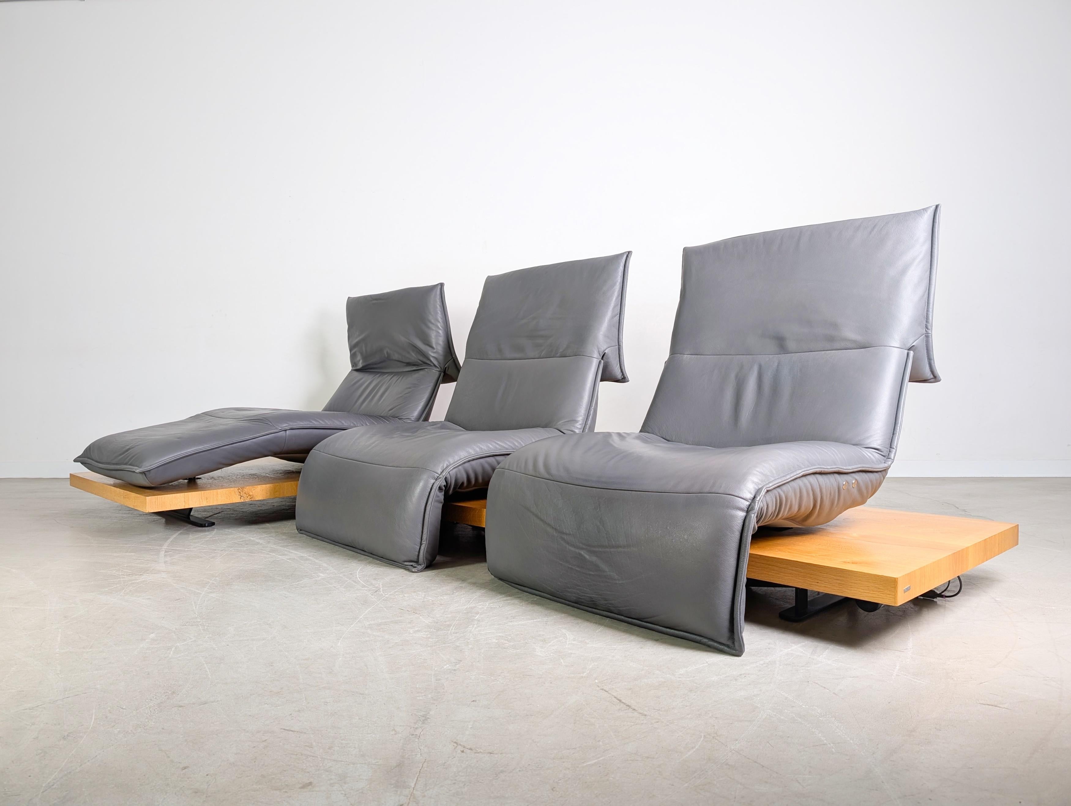 Koinor Free Motion Edit 2 Sofá Sofá Ecksofa Leder Balkeneiche en venta 4