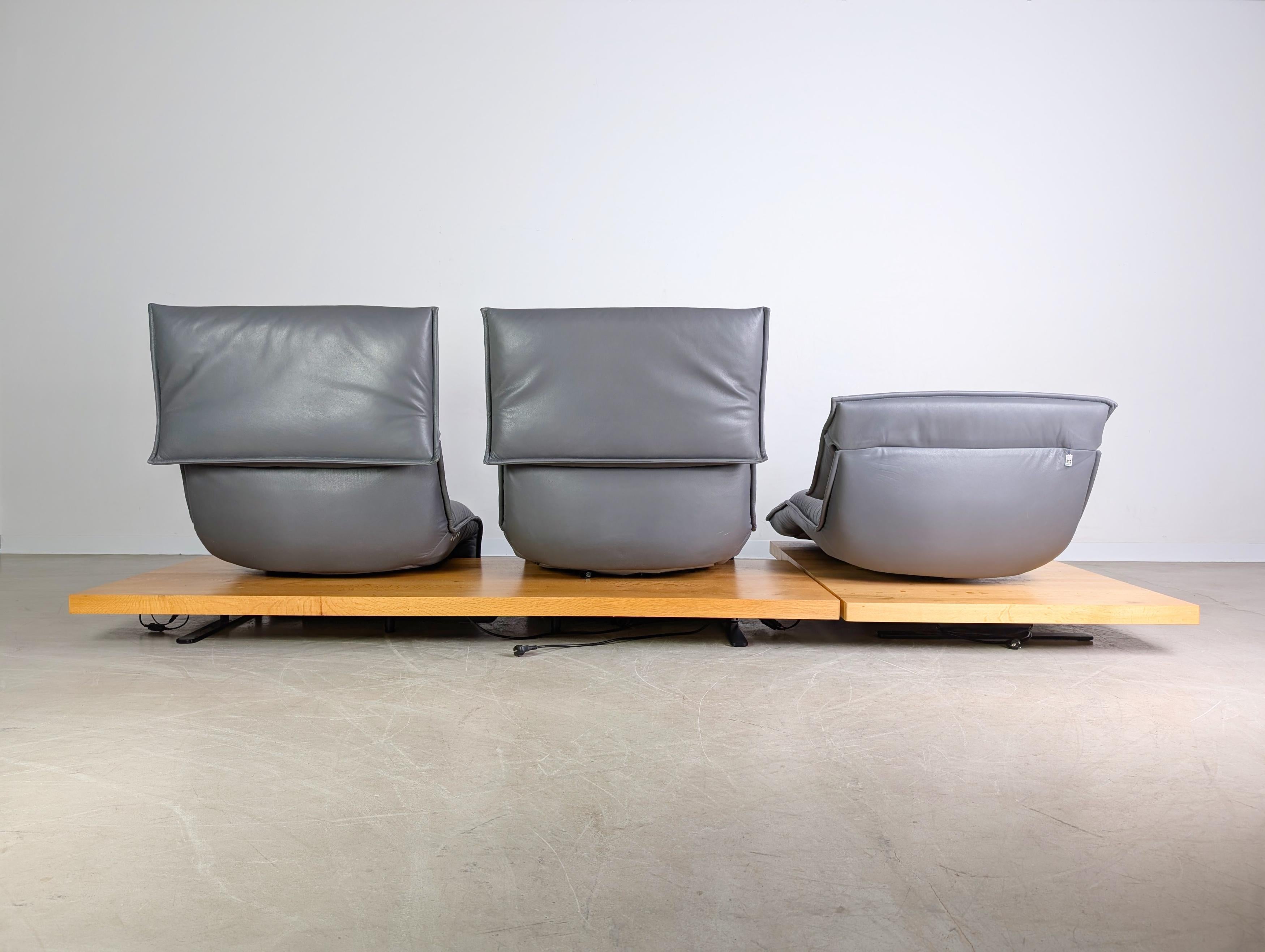 Koinor Free Motion Edit 2 Sofá Sofá Ecksofa Leder Balkeneiche en venta 12