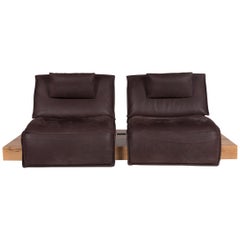 Koinor Free Motion Edit Leather Sofa Brown Two-Seat Incl. Function