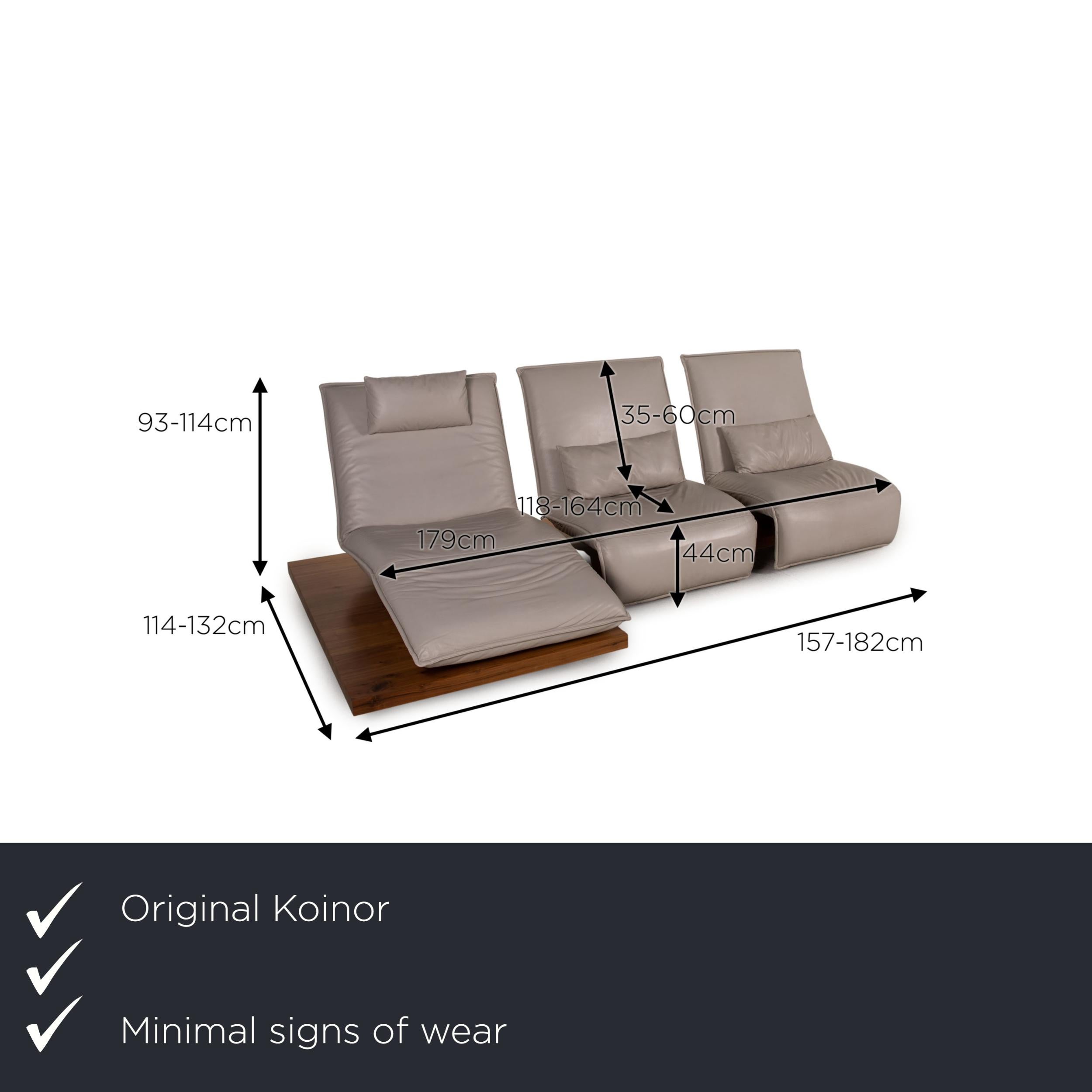 We present to you a Koinor free motion edit leather sofa cream corner sofa function relax function.

 
Product measurements in centimeters:
 

Depth: 114
Width: 157
Height: 114
Seat height: 44
Seat depth: 118
Seat width: 179
Back height: