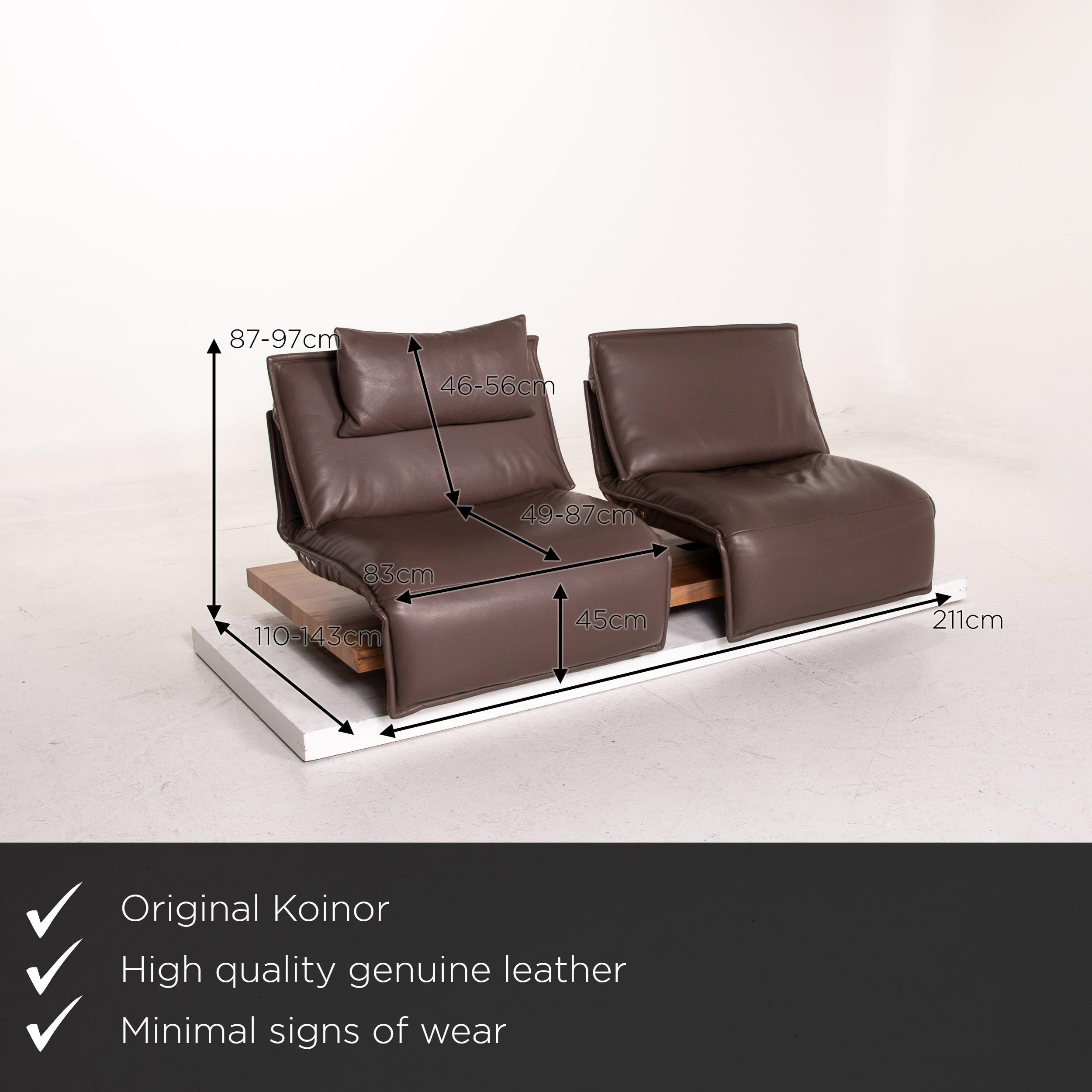 We present to you a Koinor Free Motion Edit leather sofa dark brown two-seater incl. Electr. Relax.
 

 Product measurements in centimeters:
 

Depth 110
Width 211
Height 87
Seat height 45
Seat depth 49
Seat width 83
Back height