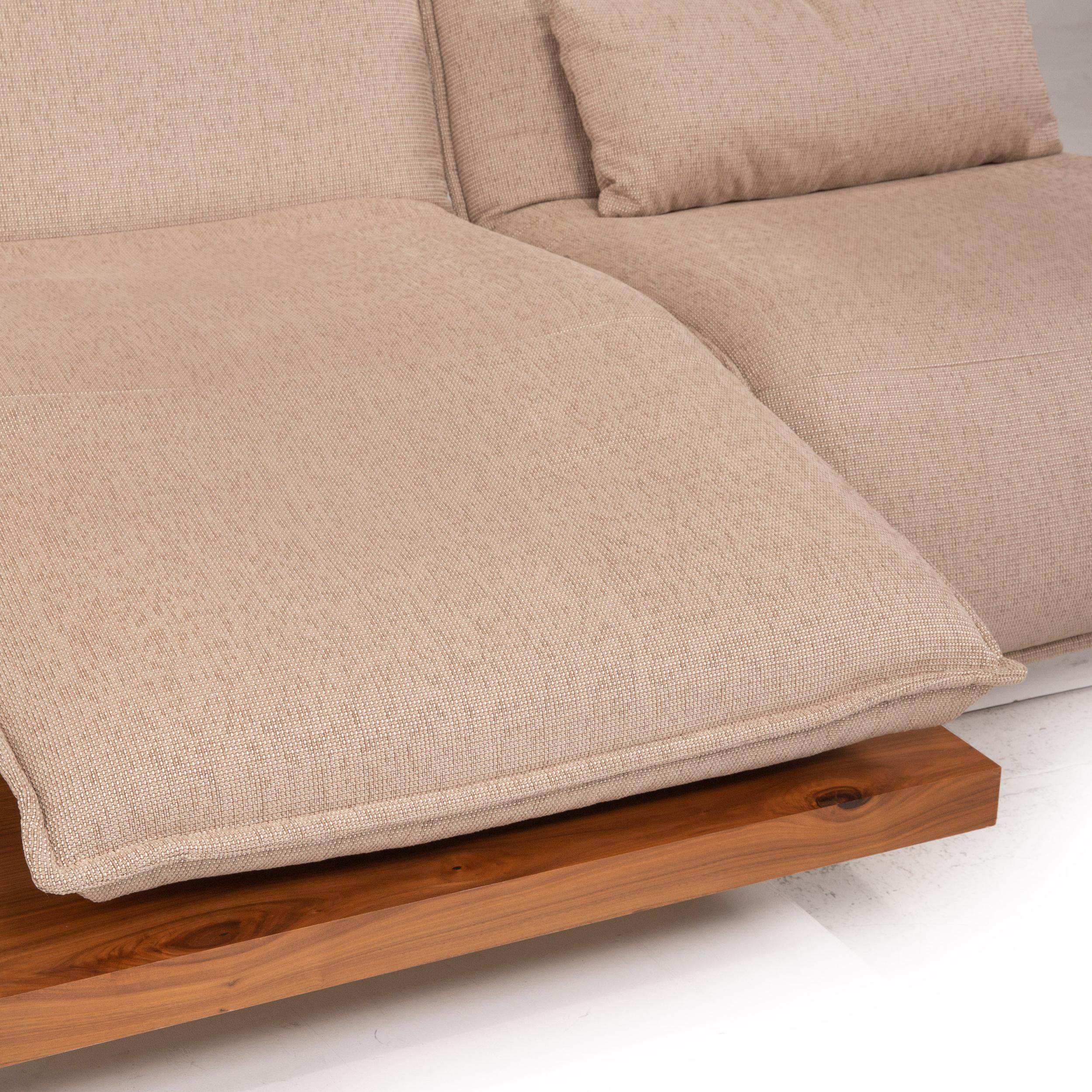 Modern Koinor Free Motion Epos 2 Fabric Corner Sofa Beige Function Relax Function Sofa For Sale