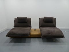 Koinor "Free Motion" Premium Leather Reclining Lounge Chair Set, Germany