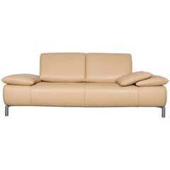 Koinor Goya Designer Leather Sofa Creme Beige Three-Seat Couch
