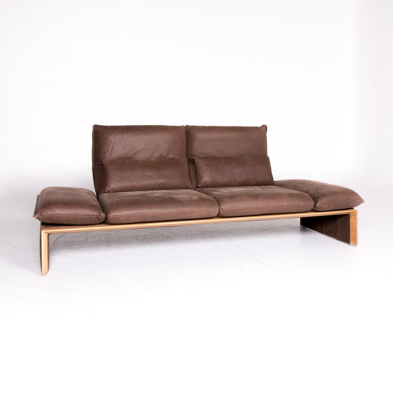 Koinor Houston Designer Leather Sofa Brown TwoSeat Couch at 1stDibs