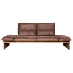 Koinor Houston Designer Leder-Sofa Braune Zweisitzer-Kommode