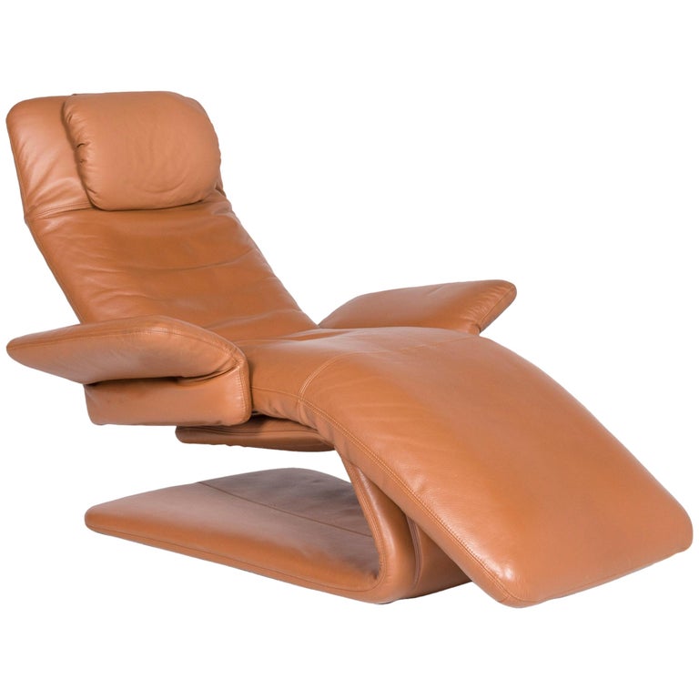 Koinor Imperio Designer Leather Armchair Cognac Genuine Leather Chair