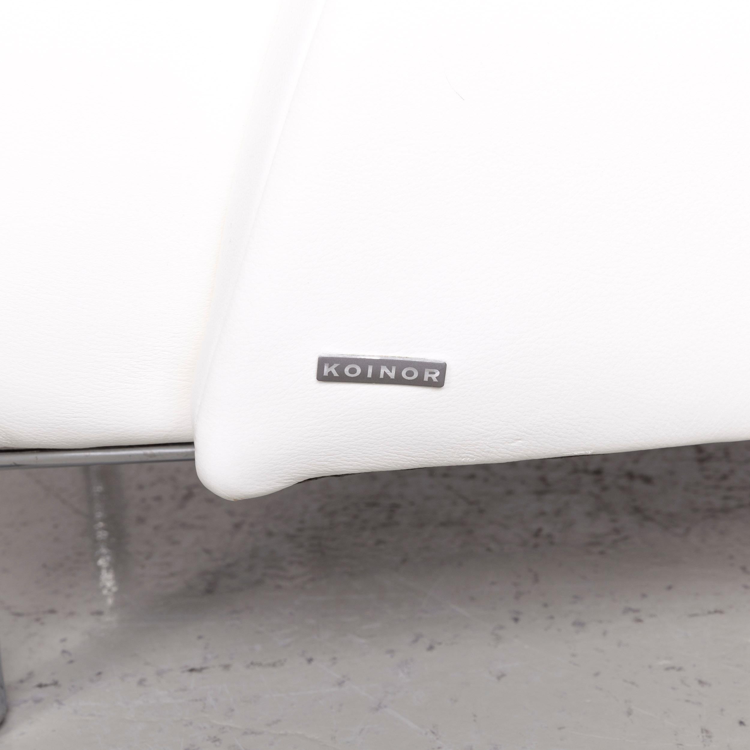 Koinor Infinity V Designer Leather Armchair Set White For Sale 1