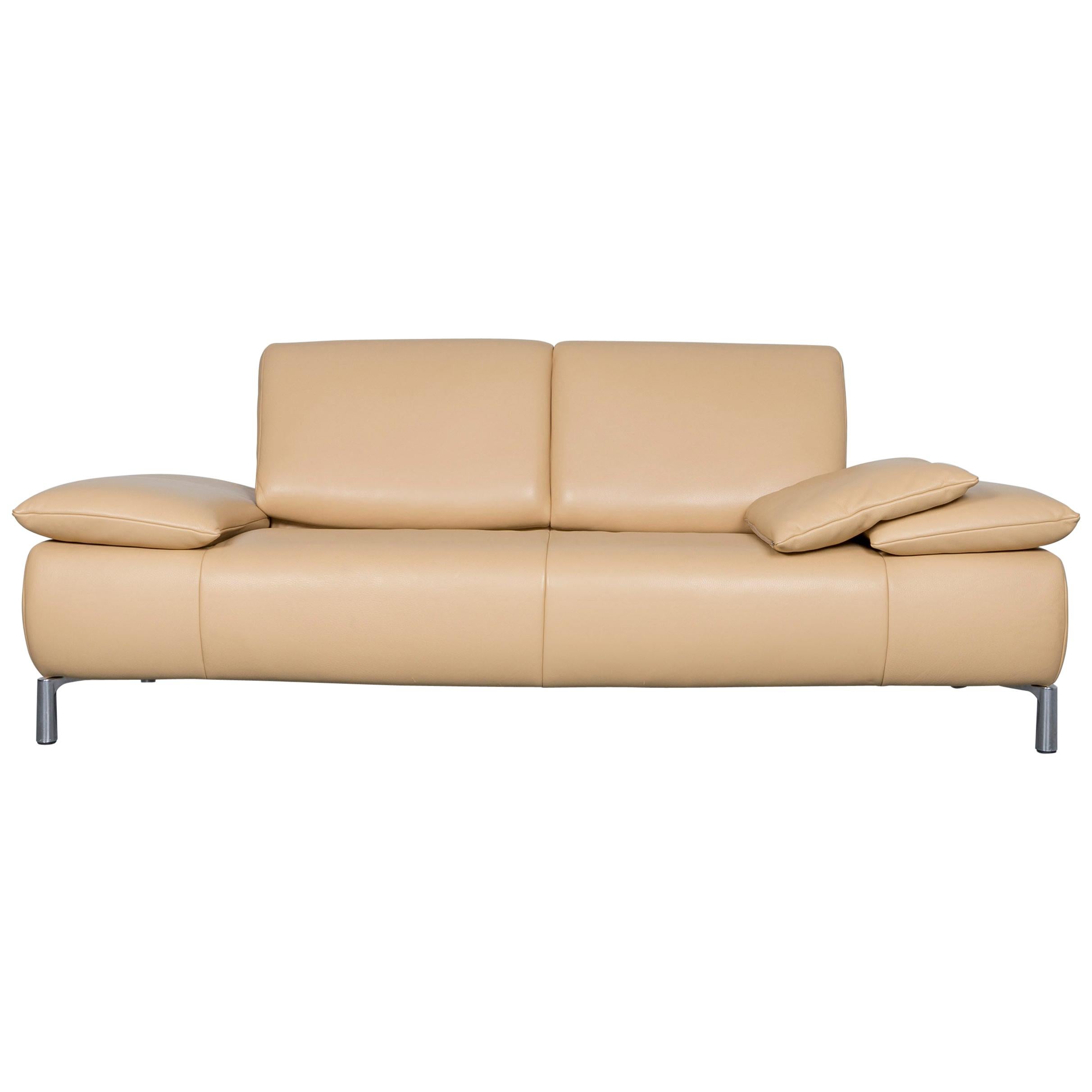 Koinor Koya Designer Leather Sofa Beige Real Leather Couch For Sale