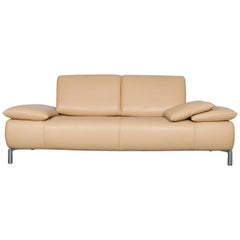 Koinor Koya Designer Leather Sofa Beige Real Leather Couch