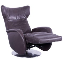 Koinor Leather Armchair Brown One Seat Recliner Anilin