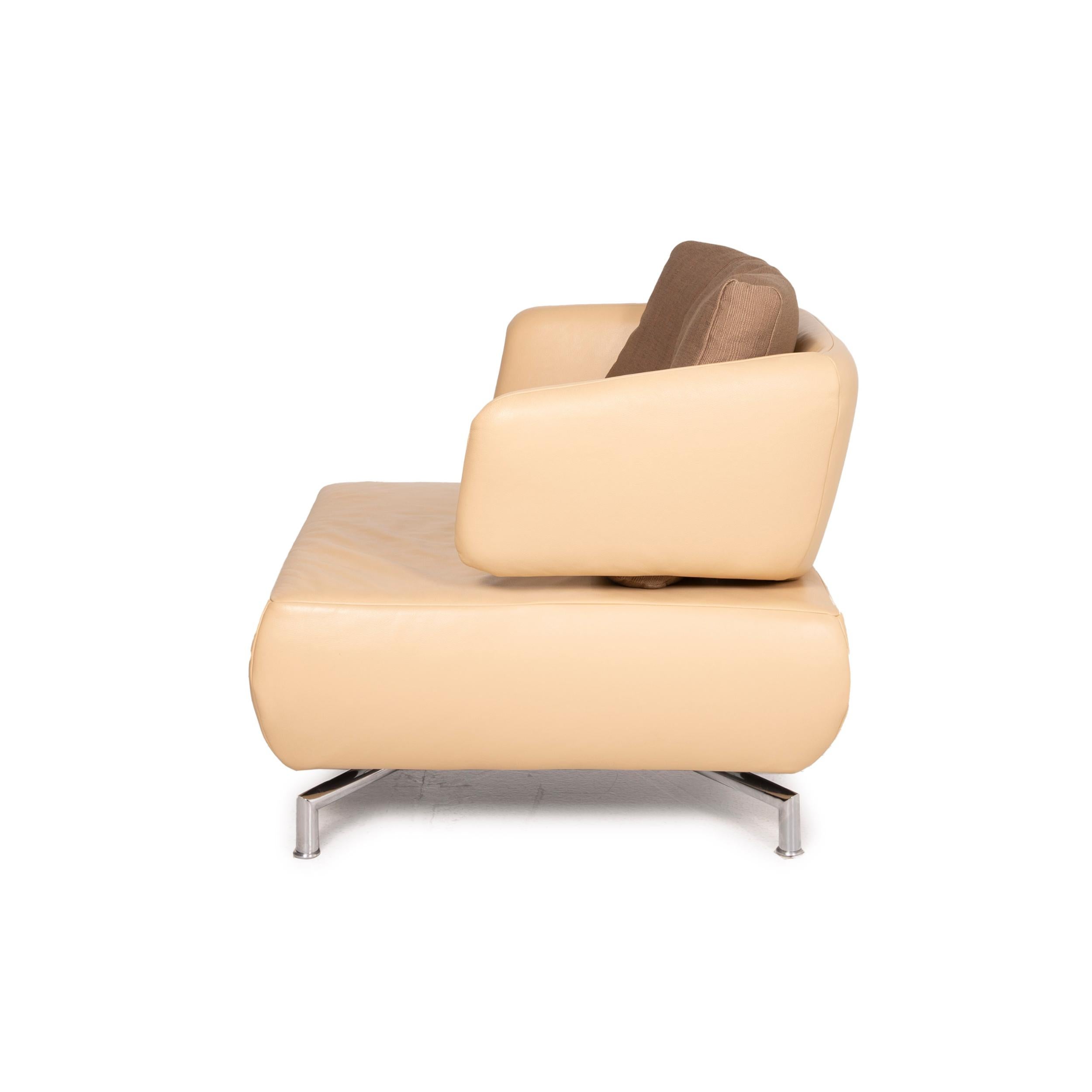 Koinor Leather Armchair in Beige Fabric For Sale 3
