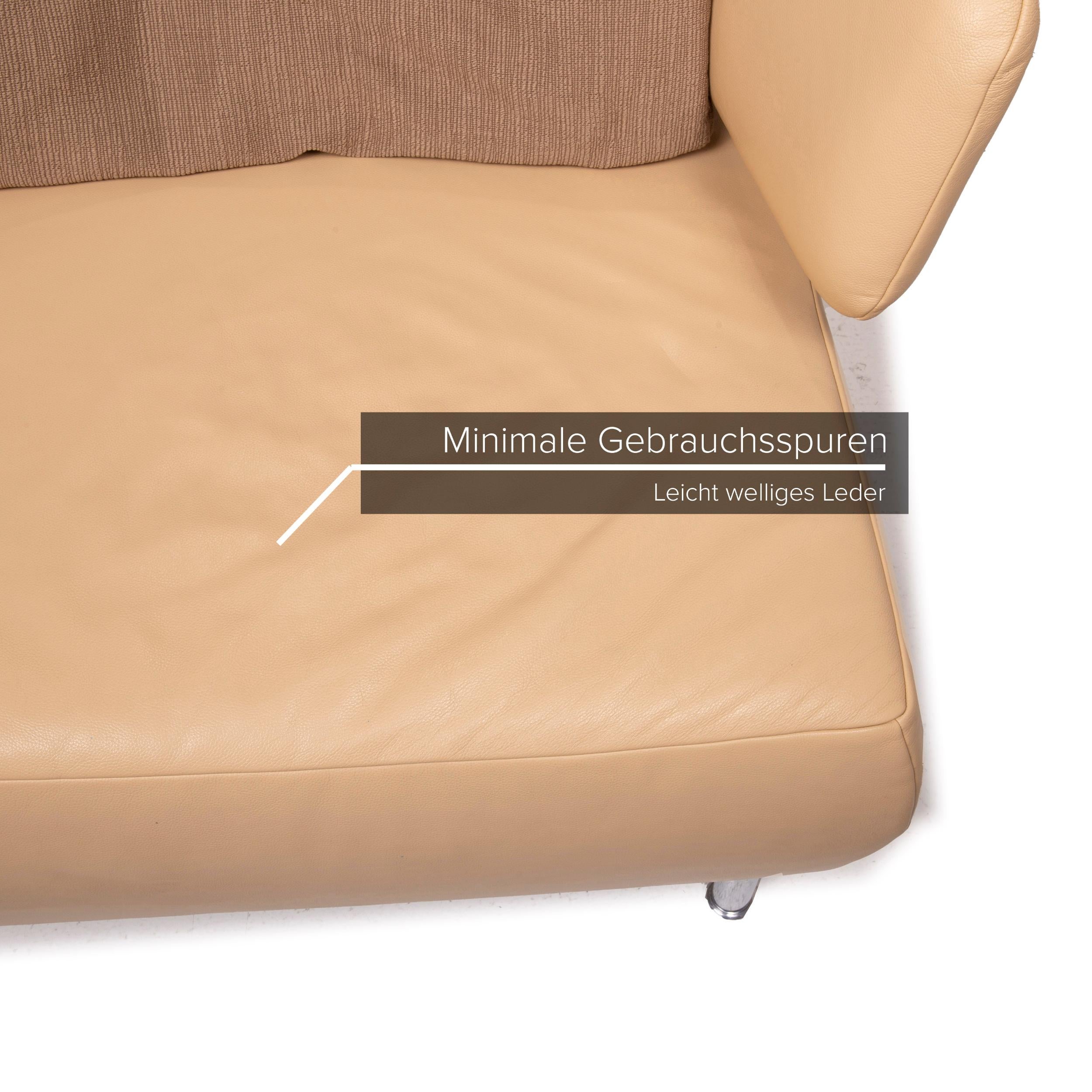Modern Koinor Leather Armchair in Beige Fabric For Sale