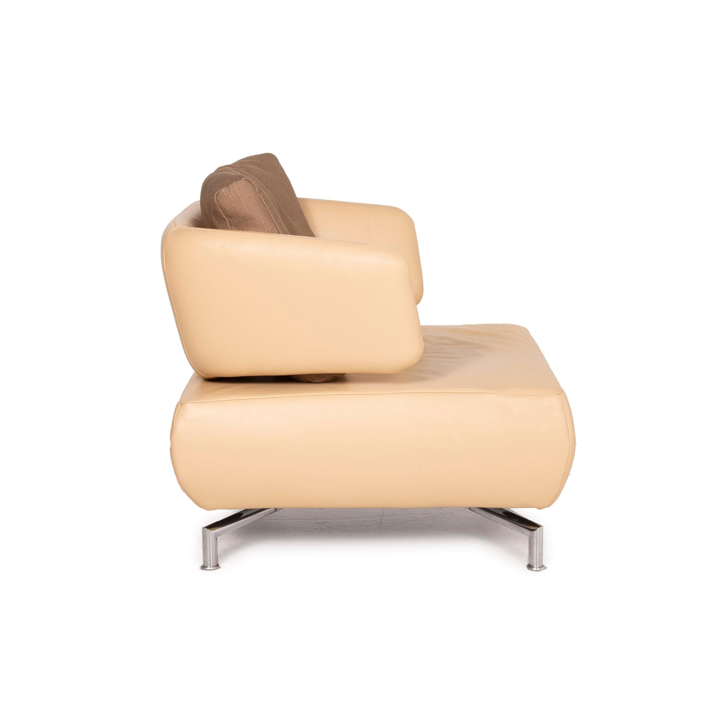 Koinor Leather Armchair in Beige Fabric For Sale 1