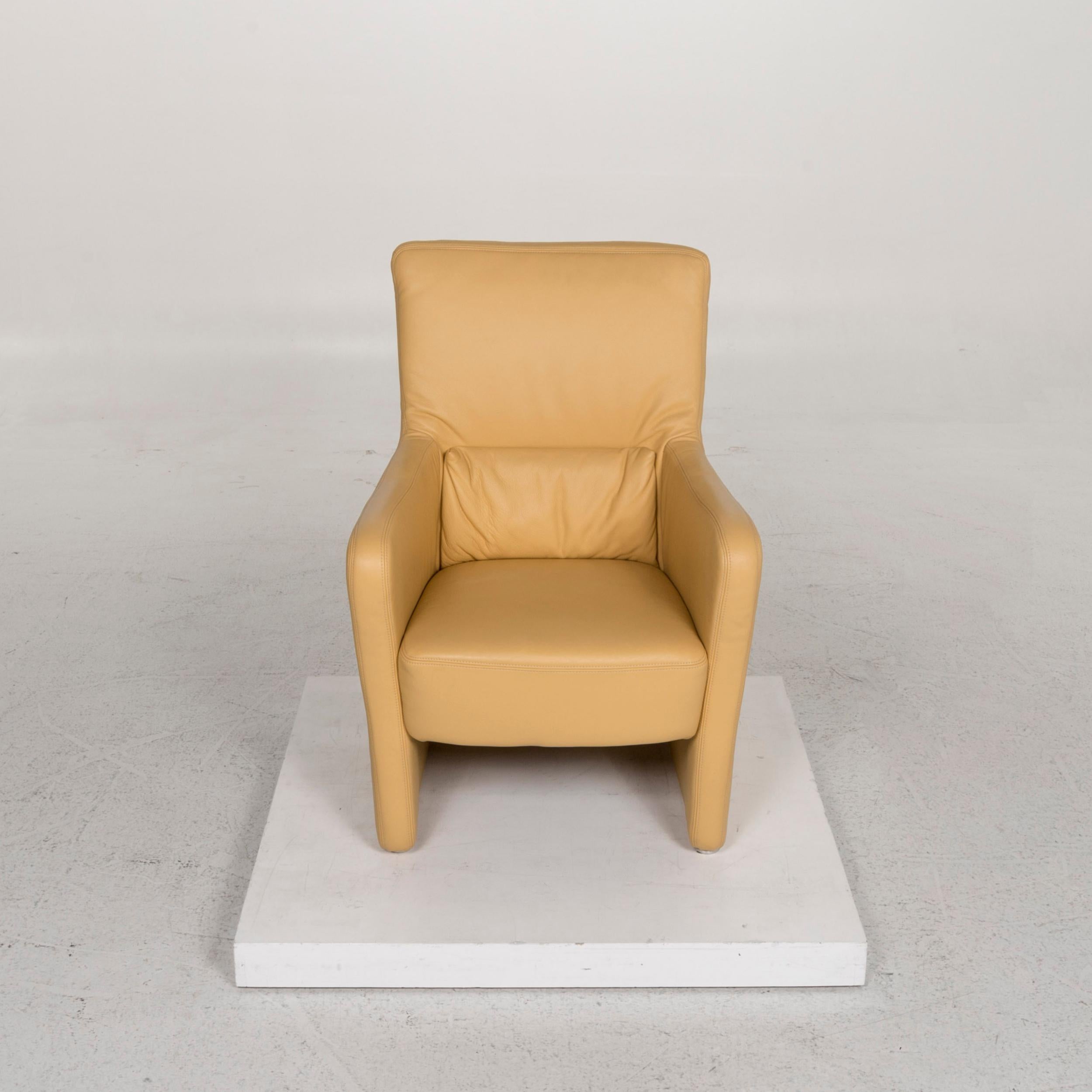 Koinor Leather Armchair Yellow For Sale 1