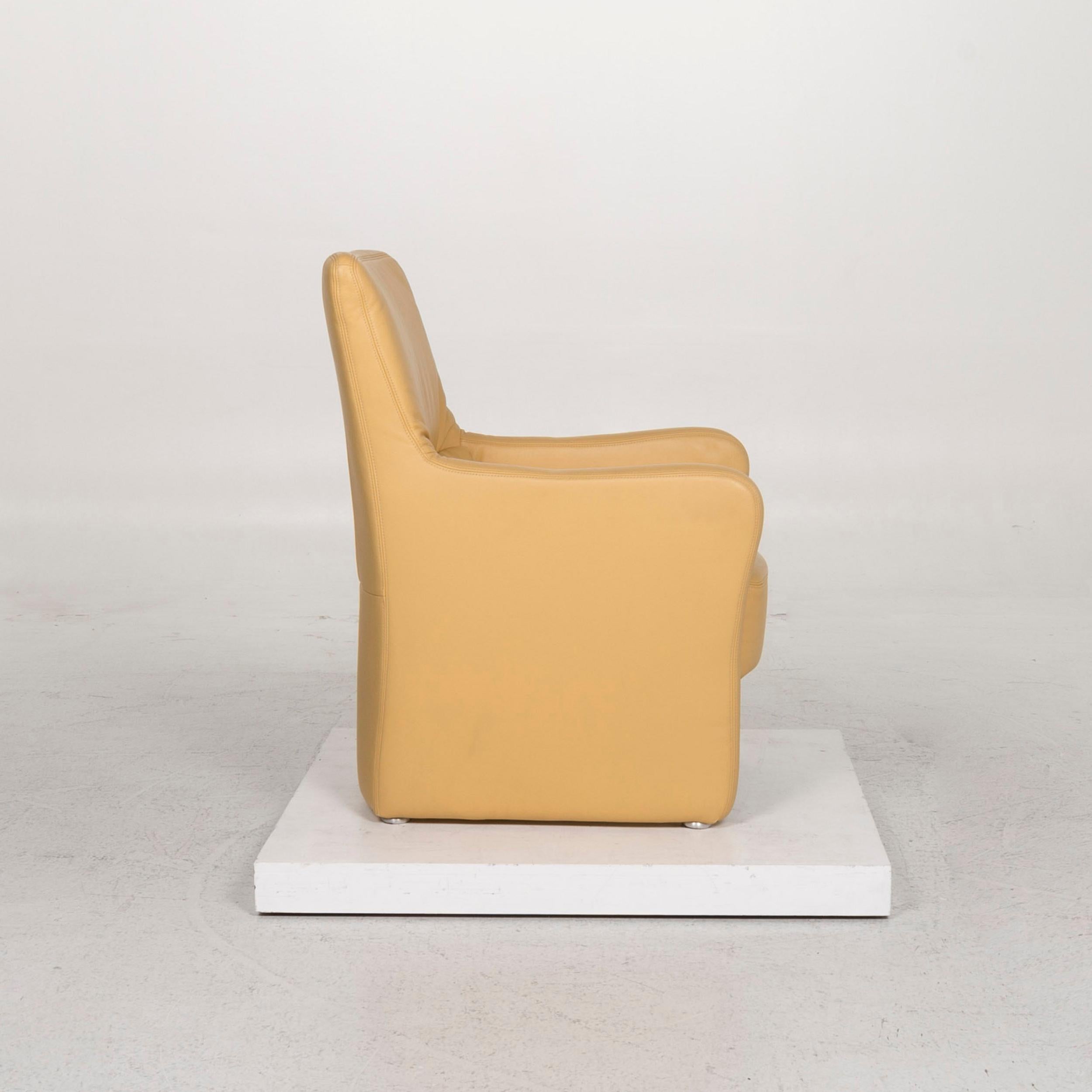 Koinor Leather Armchair Yellow For Sale 2