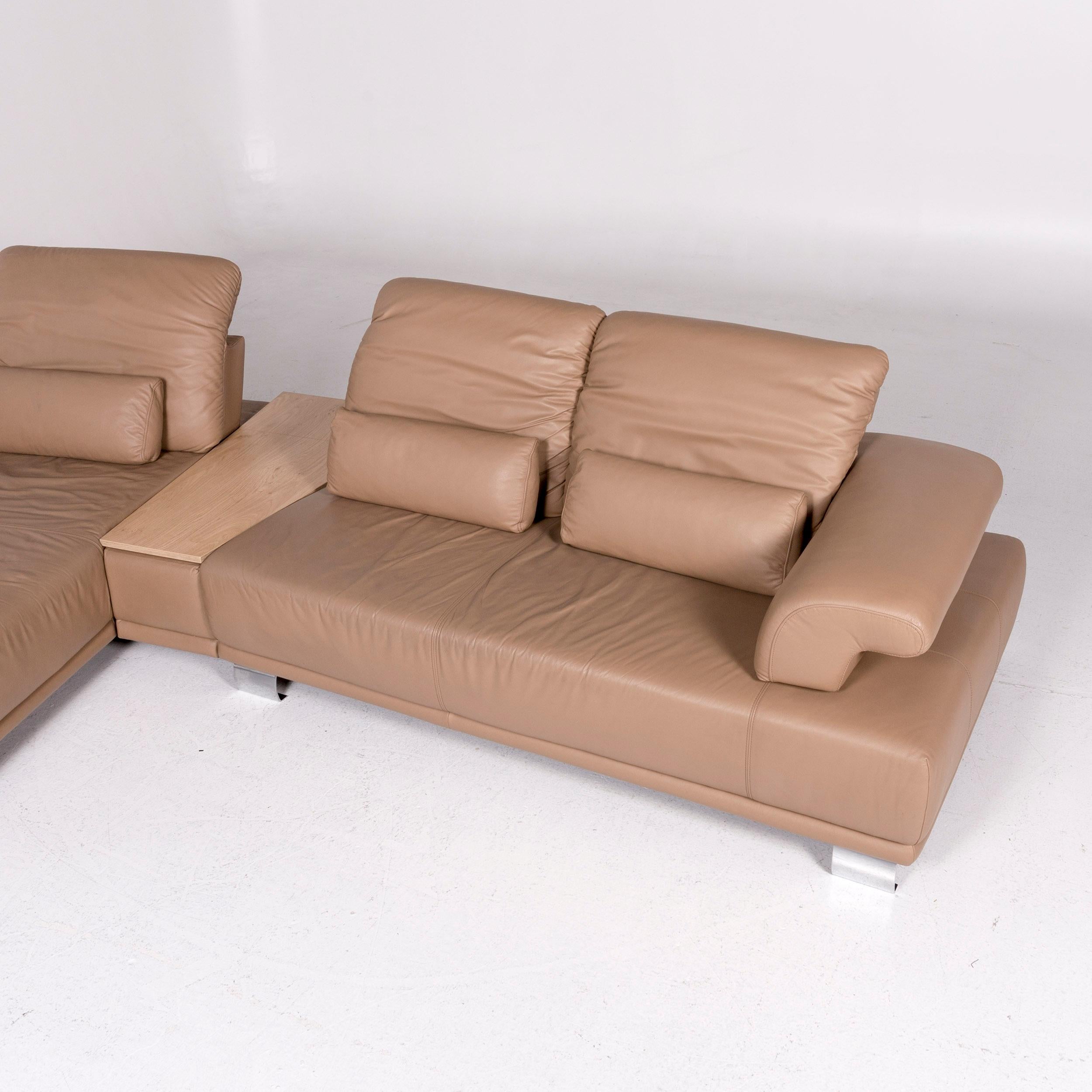 Koinor Leather Corner Sofa Beige Sofa Function Couch For Sale 3