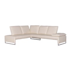 Koinor Leather Corner Sofa Cream Sofa Function Couch