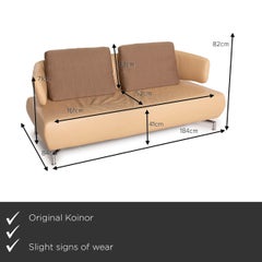 Koinor Leather Sofa Beige Two-Seater Fabric