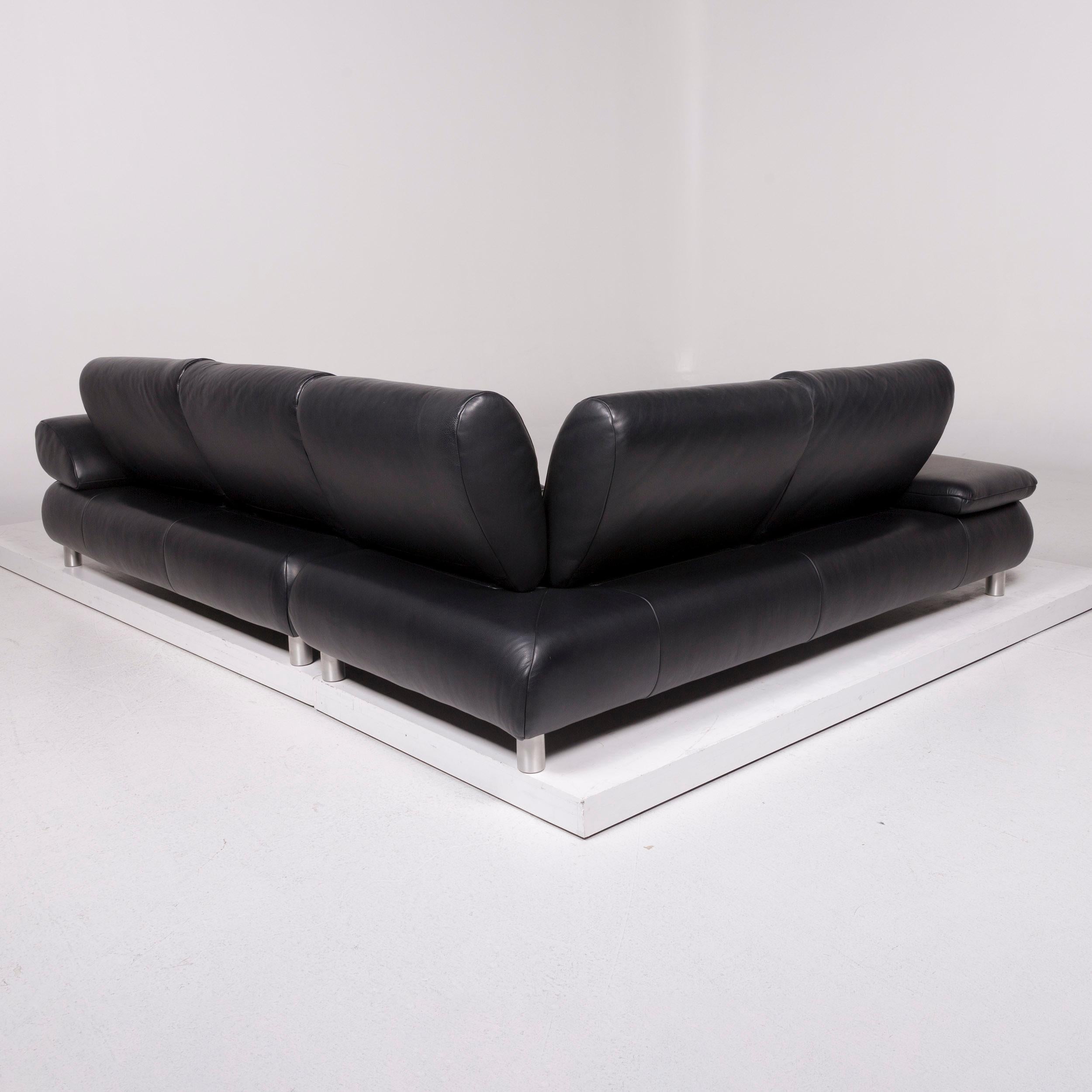 Koinor Leather Sofa Black Corner Sofa For Sale 3