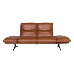 Koinor Ledersofa Cognac Zweisitzig