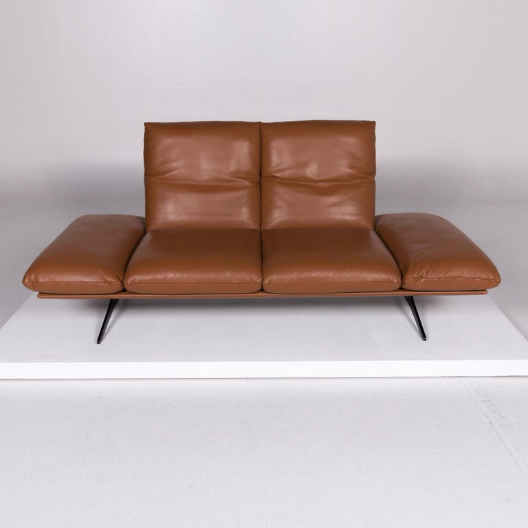 Koinor Leather Sofa Cognac Two-Seat For Sale at 1stDibs