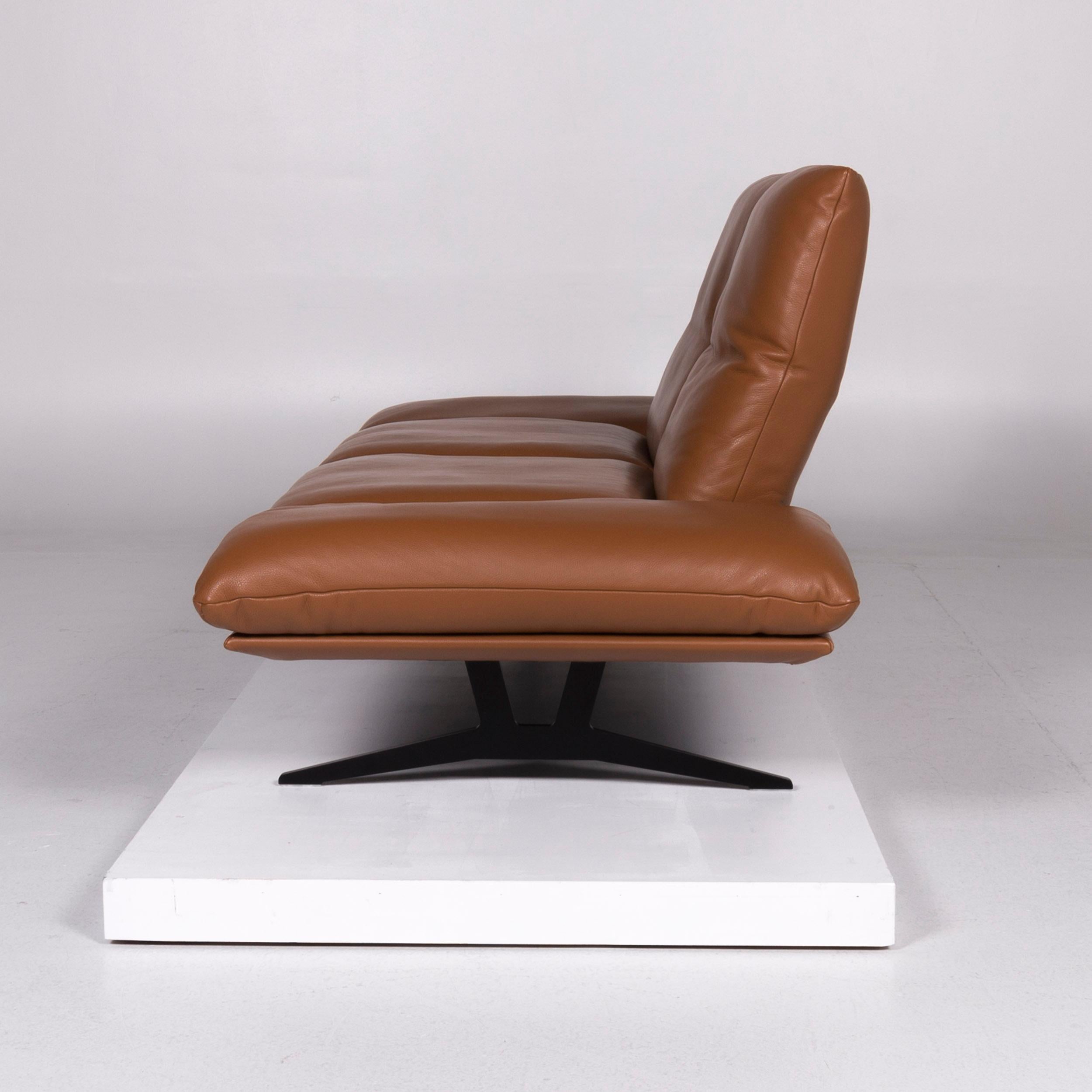 Koinor Ledersofa Cognac Zweisitzig (21. Jahrhundert und zeitgenössisch) im Angebot