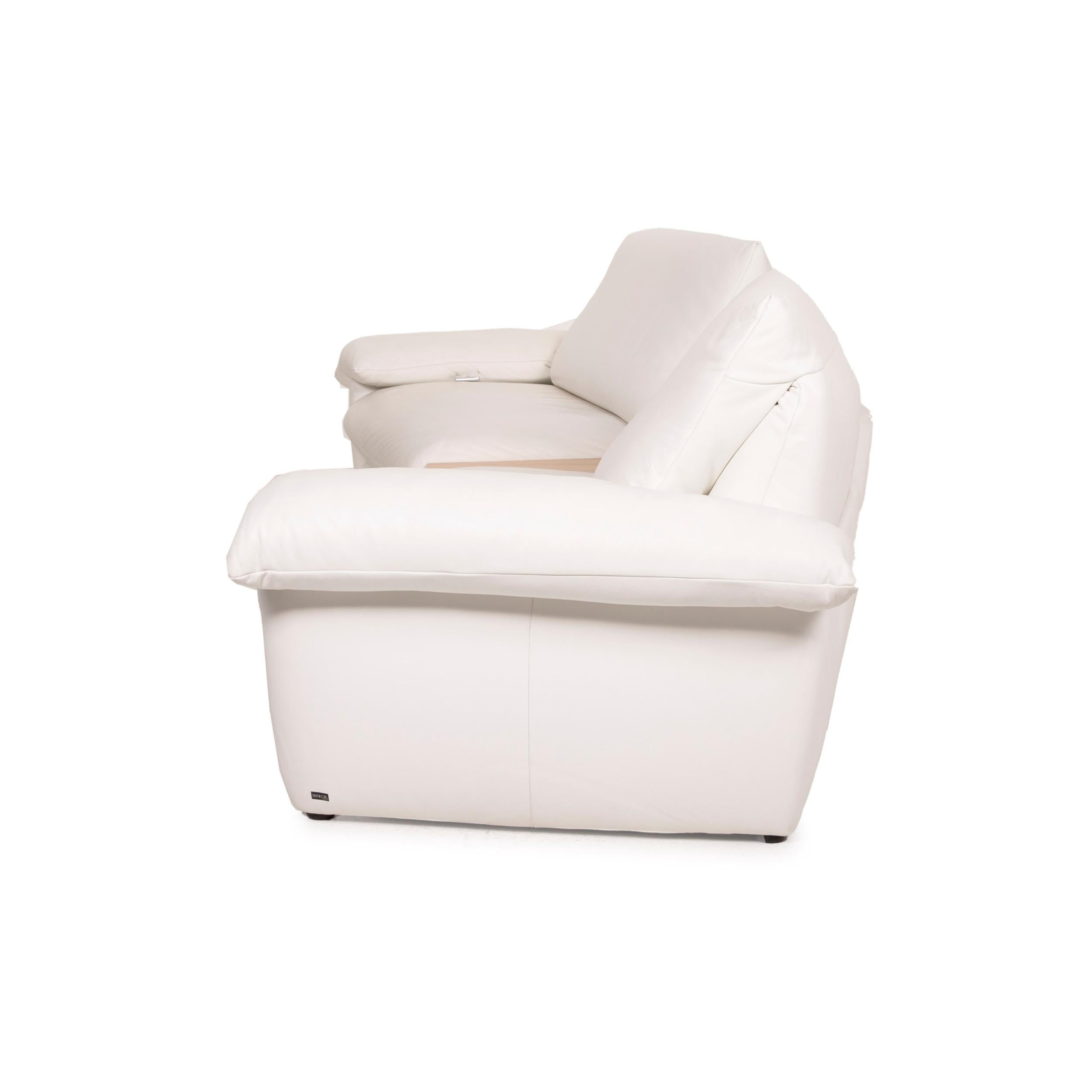 Koinor Leather Sofa Cream Two-Seater Electric Relaxation Function Storage Space 2