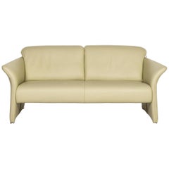 Koinor Leather Sofa Green Three-Seat Couch