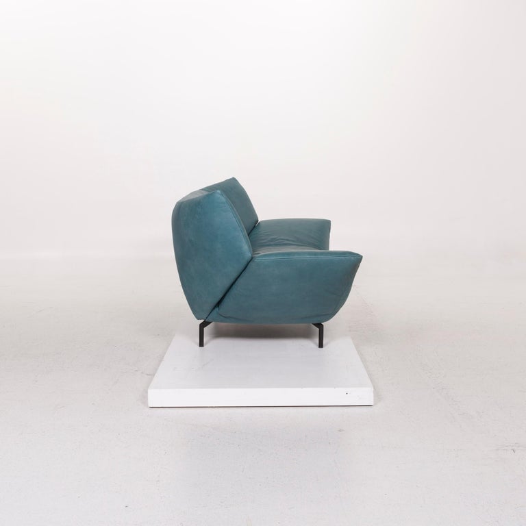 Koinor Leather Sofa Set Turquoise Blue Green 1 Two-Seat 1 ...