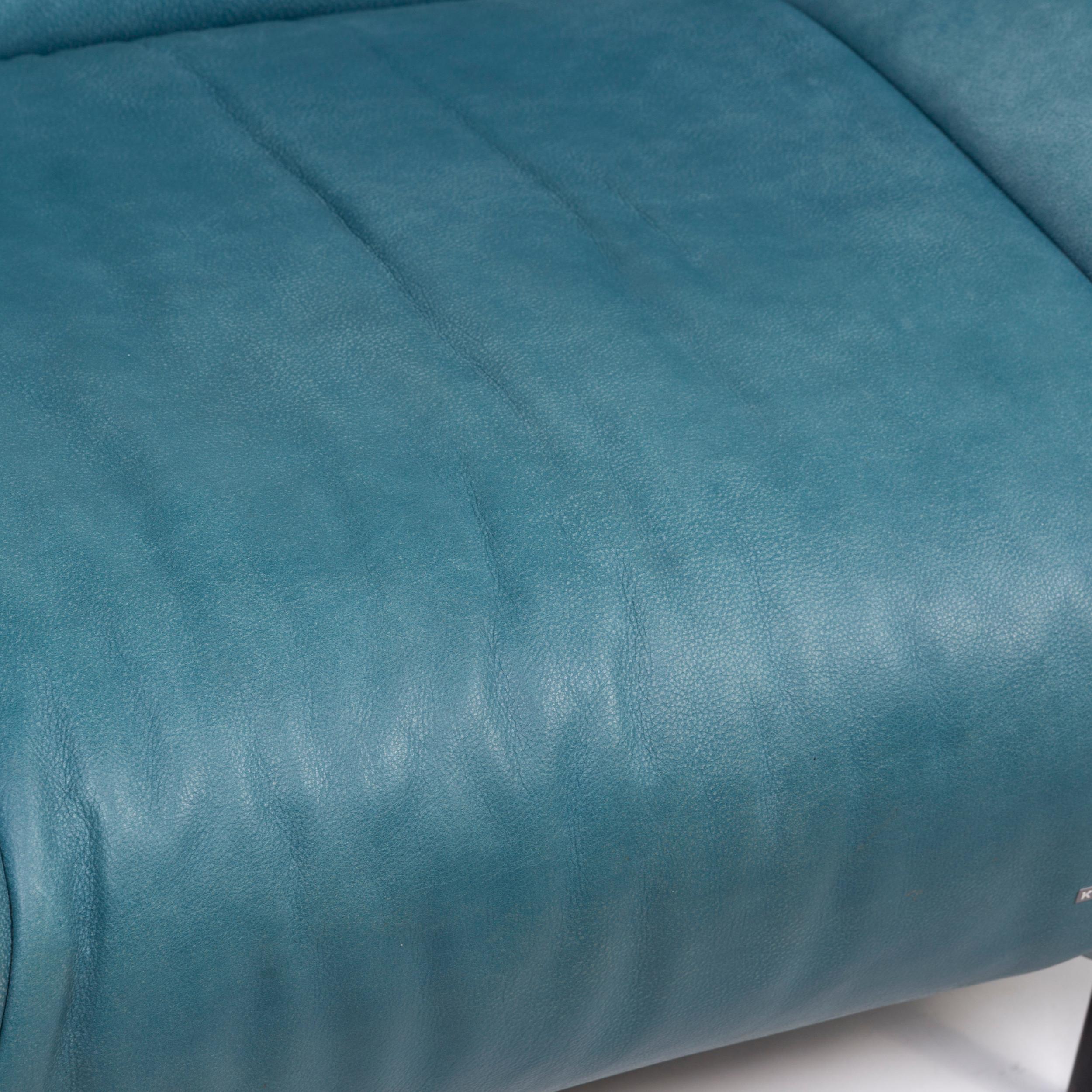 turquoise leather sofa set
