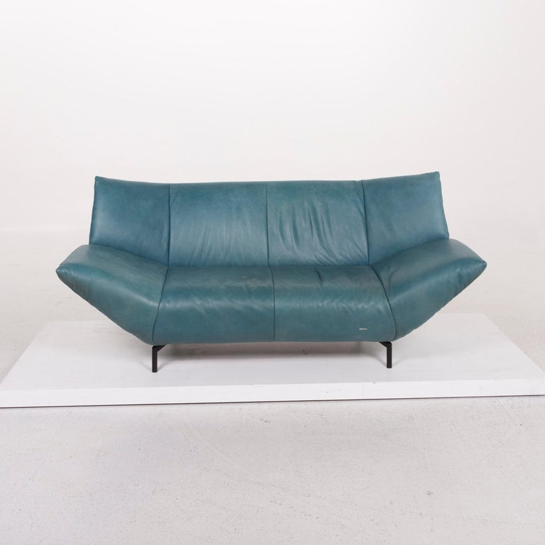 Koinor Leather Sofa Turquoise Blue Green Two-Seat at 1stDibs | blue green  leather sofa, turquoise leather sofa, turquoise leather couch