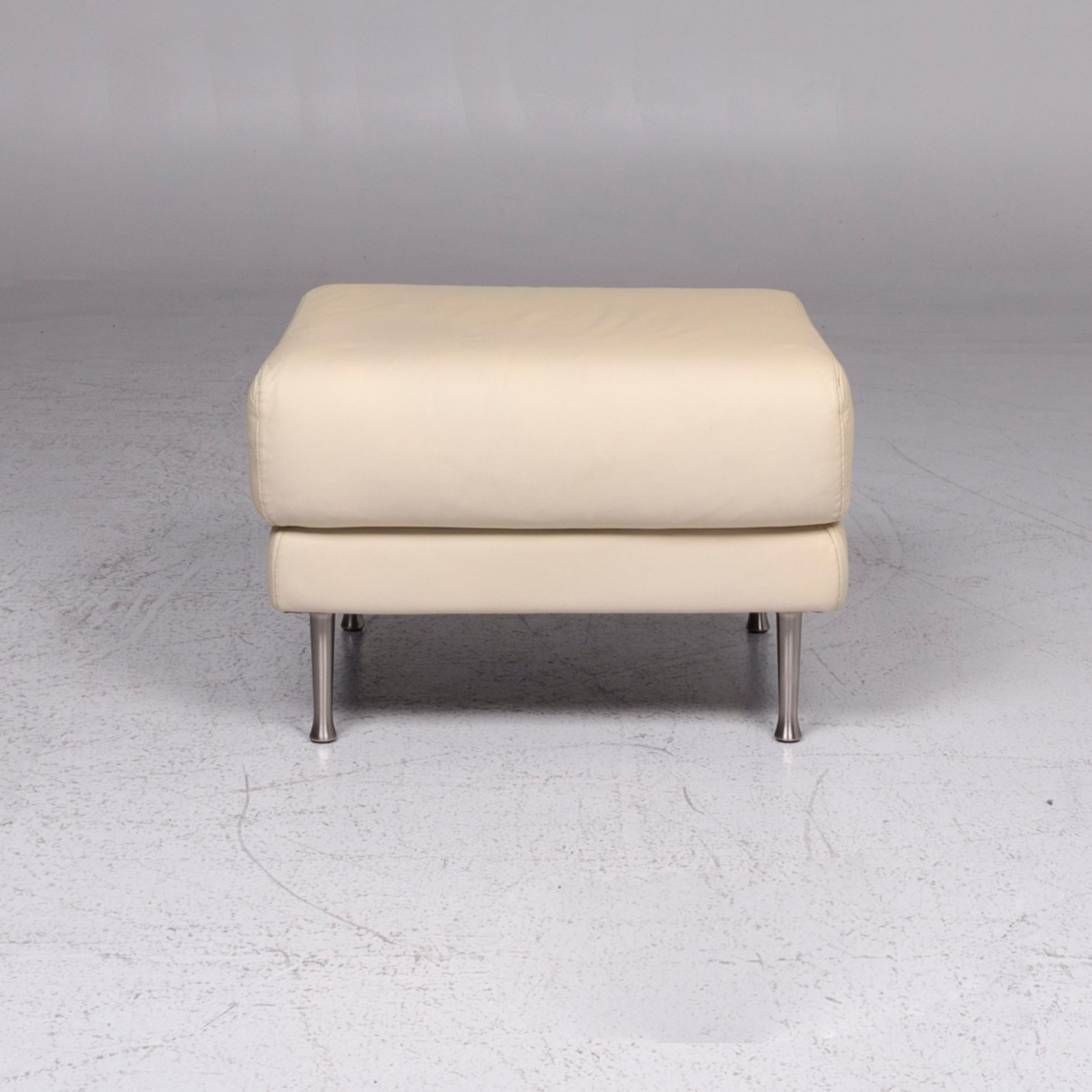 Koinor Leather Stool Cream Stool For Sale 4