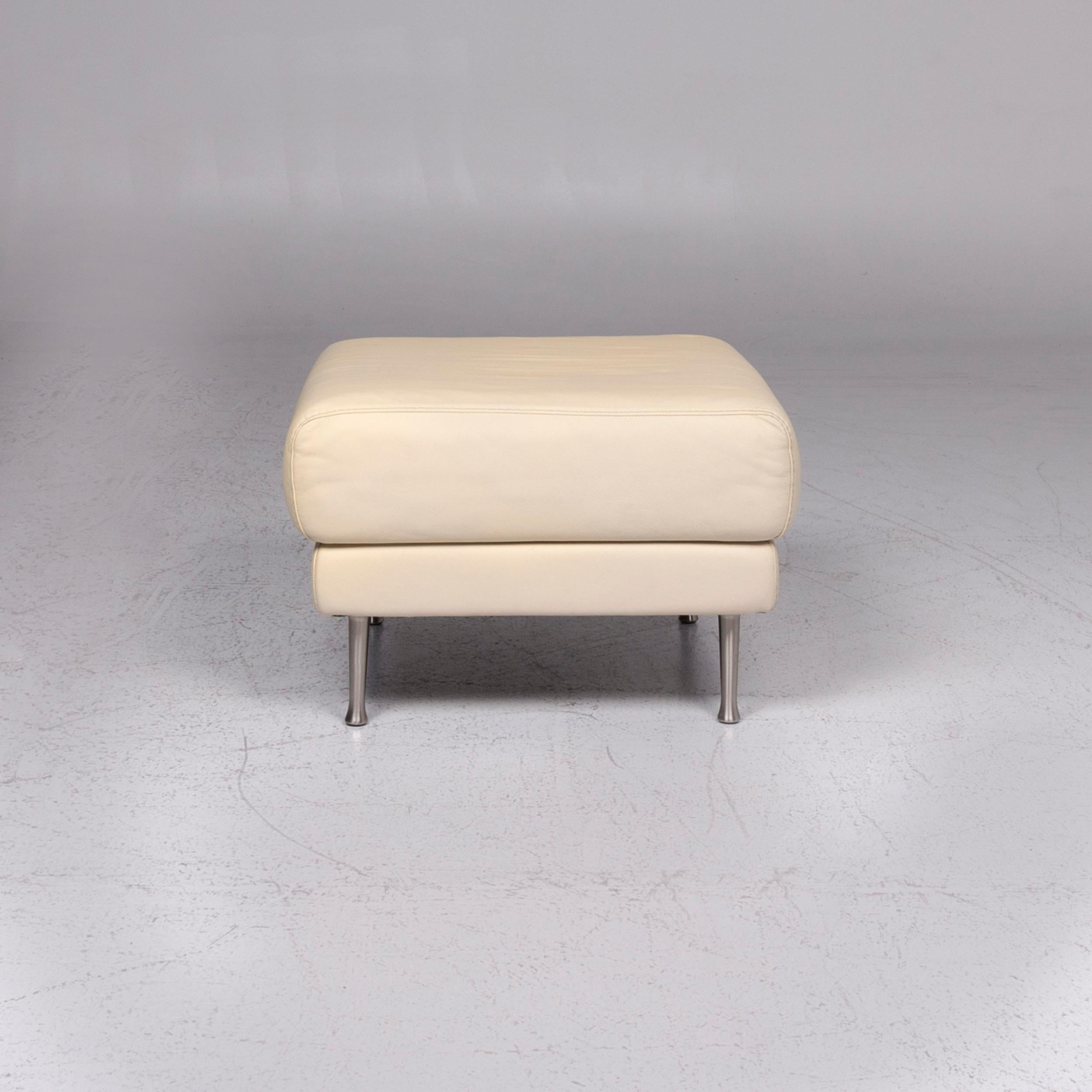 Koinor Leather Stool Cream Stool For Sale 6
