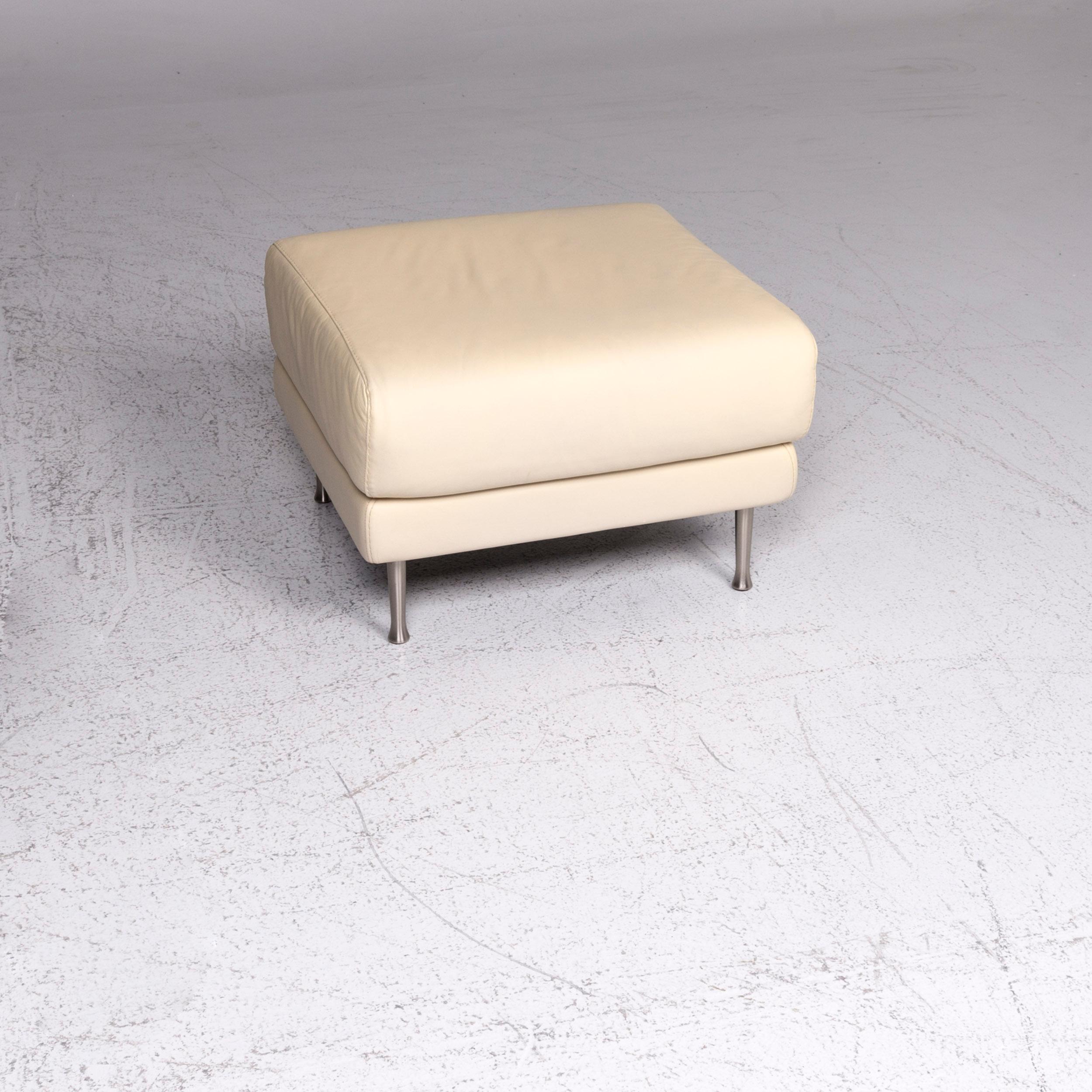 Modern Koinor Leather Stool Cream Stool For Sale