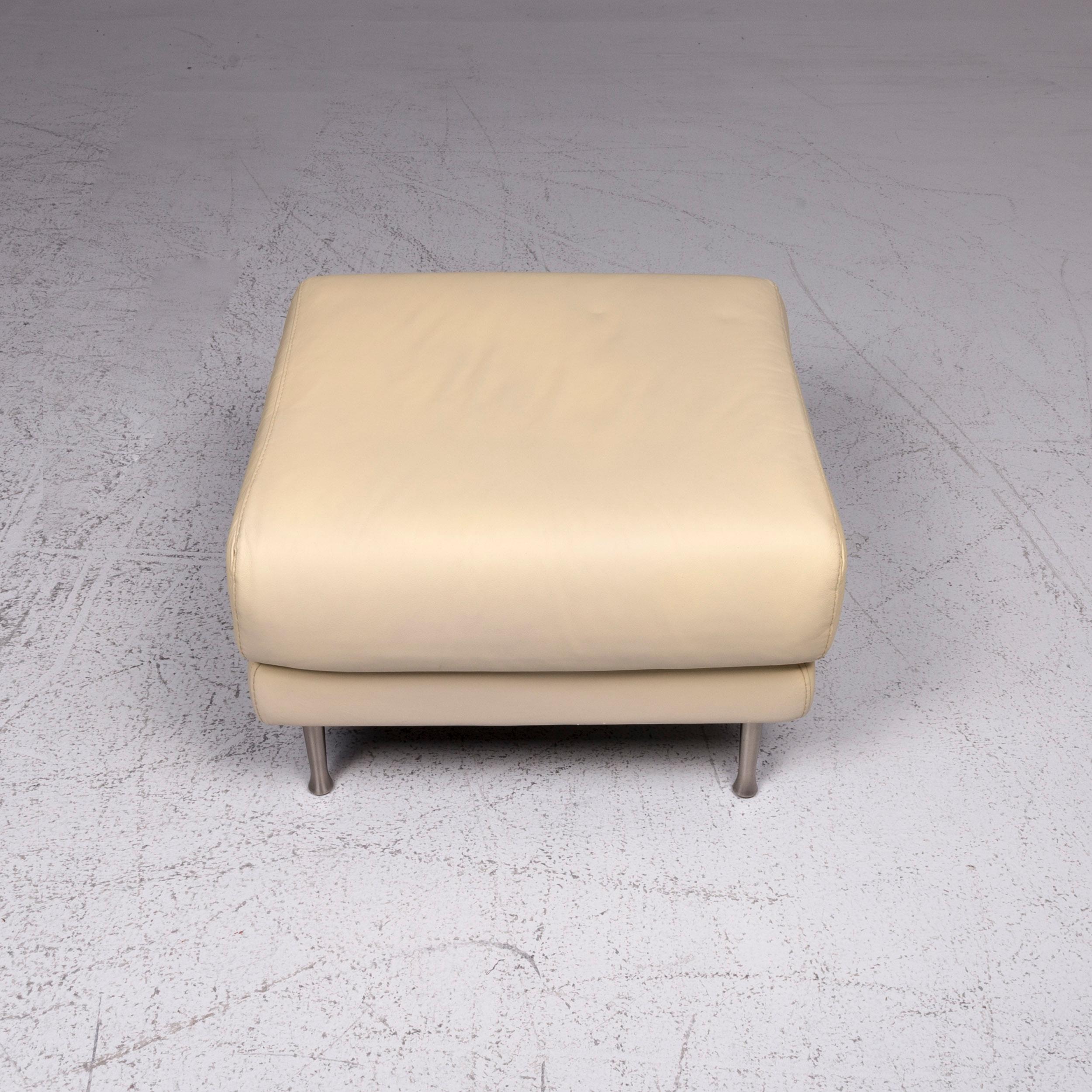 Koinor Leather Stool Cream Stool For Sale 2