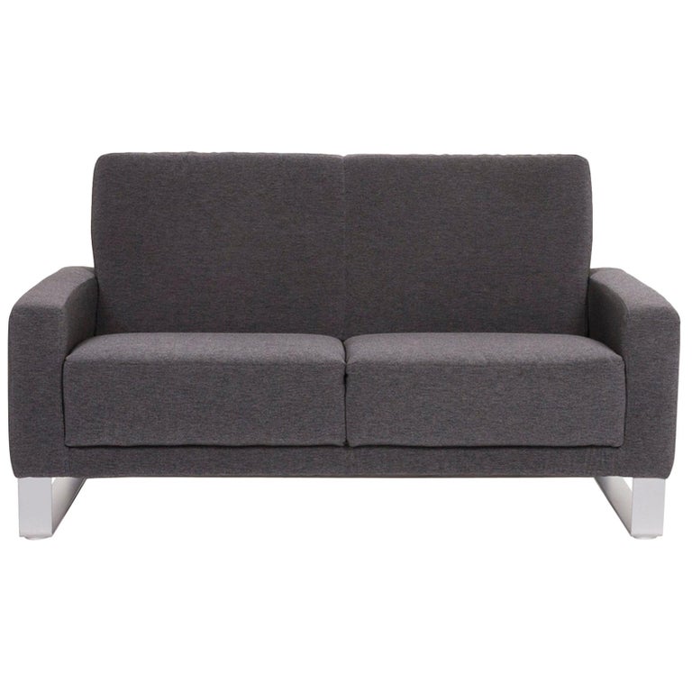 Koinor Nove Fabric Sofa Gray Compact Sofa Two Seat Couch For Sale At 1stdibs