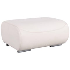 Koinor Pearl Leather Foot-Stool White Bench